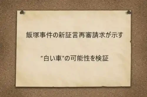 記事飯塚事件の新証言と再審請求——“白い車”の目撃情報が示す新たな可能性アイキャッチ画像