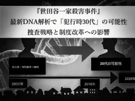 記事世田谷一家殺害事件最新DNA解析で犯行時30代の可能性捜査戦略と制度改革への影響アイキャッチ画像