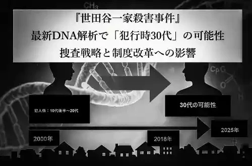 記事世田谷一家殺害事件最新DNA解析で犯行時30代の可能性捜査戦略と制度改革への影響アイキャッチ画像