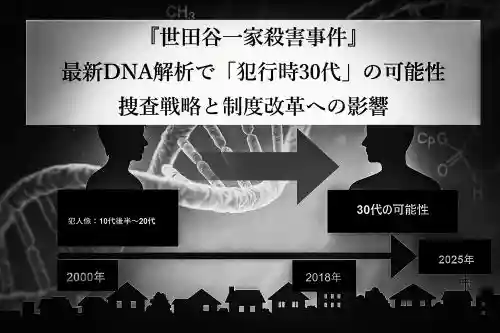 記事世田谷一家殺害事件最新DNA解析で犯行時30代の可能性捜査戦略と制度改革への影響アイキャッチ画像