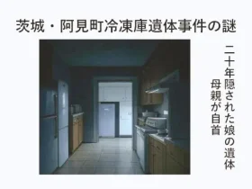 記事茨城阿見町冷凍庫遺体事件の謎20年隠された娘の遺体母親が自首アイキャッチ画像