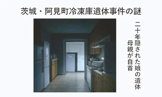 記事茨城阿見町冷凍庫遺体事件の謎20年隠された娘の遺体母親が自首アイキャッチ画像