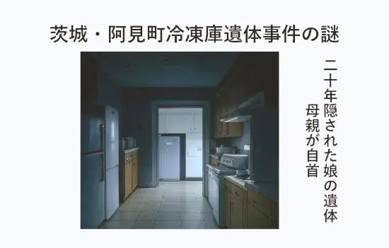 記事茨城阿見町冷凍庫遺体事件の謎20年隠された娘の遺体母親が自首アイキャッチ画像