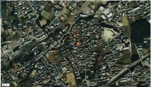 1987年-1990年現場周辺地図出典国土地理院