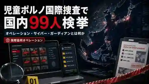児童ポルノ国際捜査で国内99人検挙｜オペレーションサイバーガーディアンとは何か