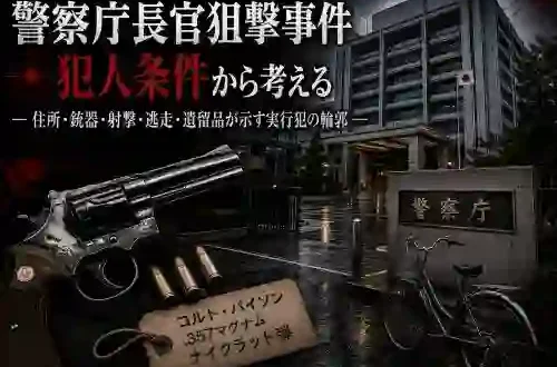 警察庁長官狙撃事件の犯人条件｜住所把握銃器自転車逃走から実行犯を絞る