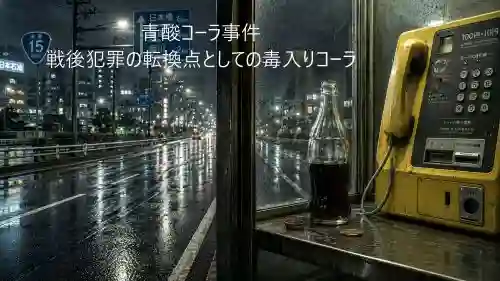 青酸コーラ事件｜戦後犯罪の転換点としての毒入りコーラ